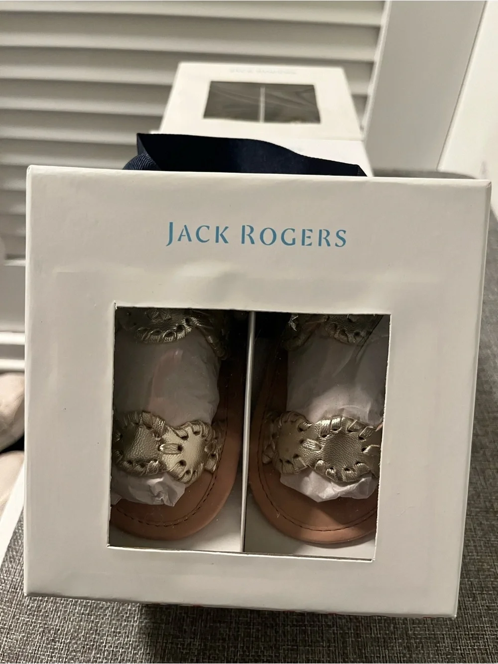 Jack Rogers Metallic Gold Baby Walker Sandals